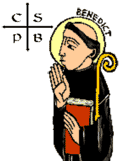 Св. Бенедикт, буквы CSPB означают 'Крест Святого Отца Бенедикта'